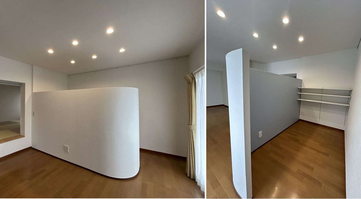 リビングの一角にあるワークスペース