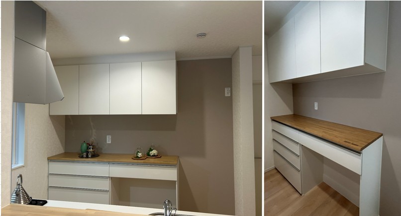 メーカーのカップボードに一工夫