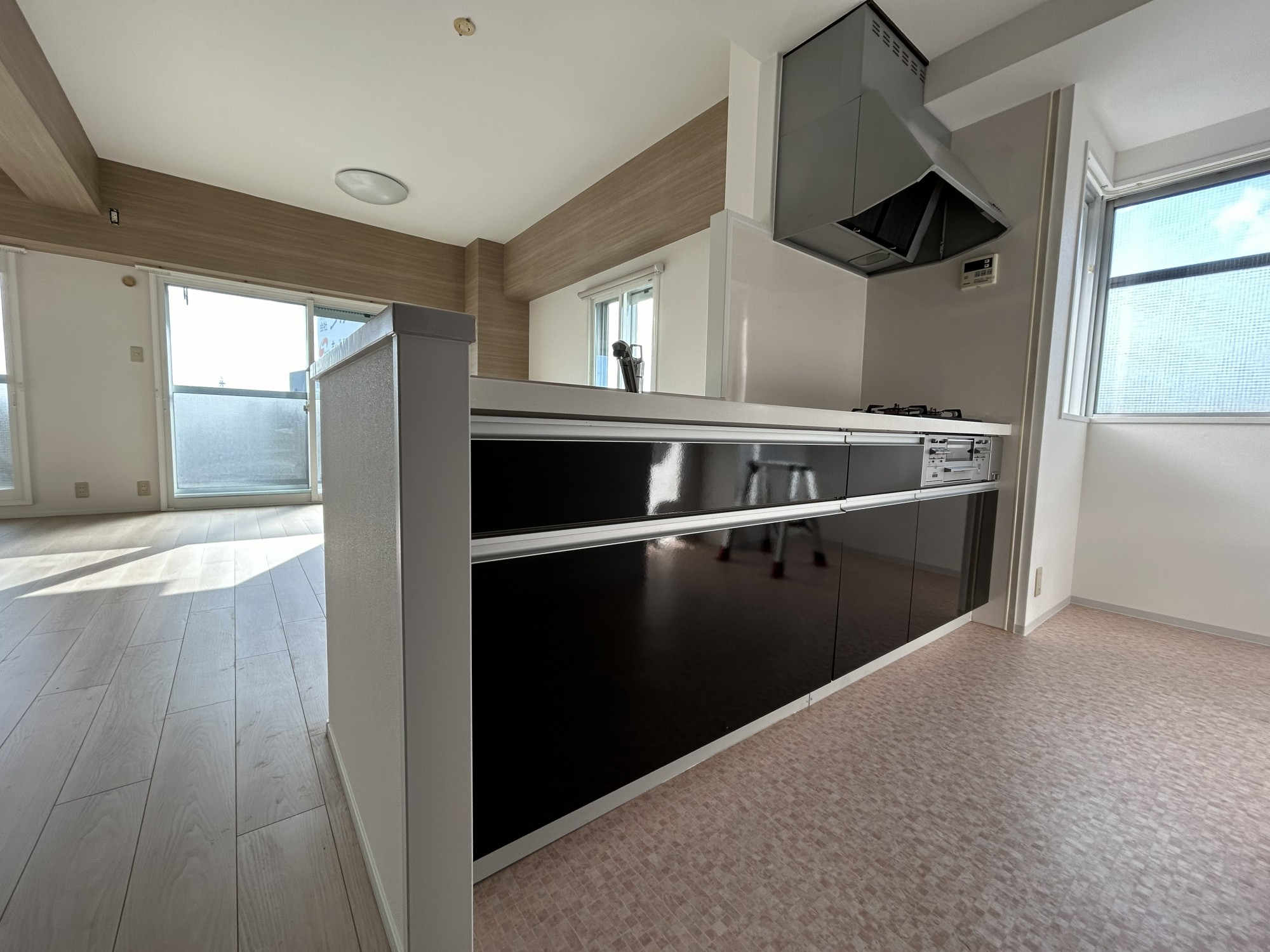 キッチンからの広がった視界