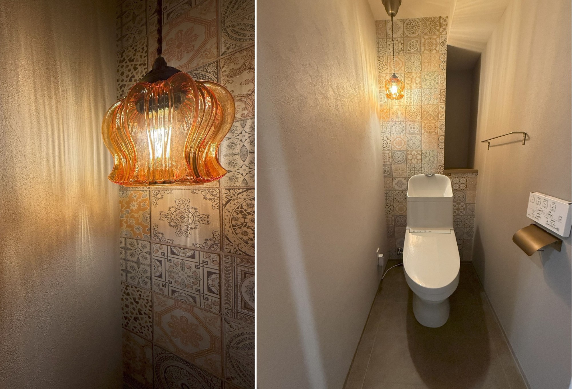 気分を変えてモロッコ風インテリアのトイレ