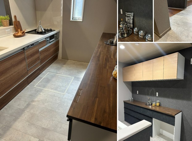 既存のキッチンを生かしたコーディネート